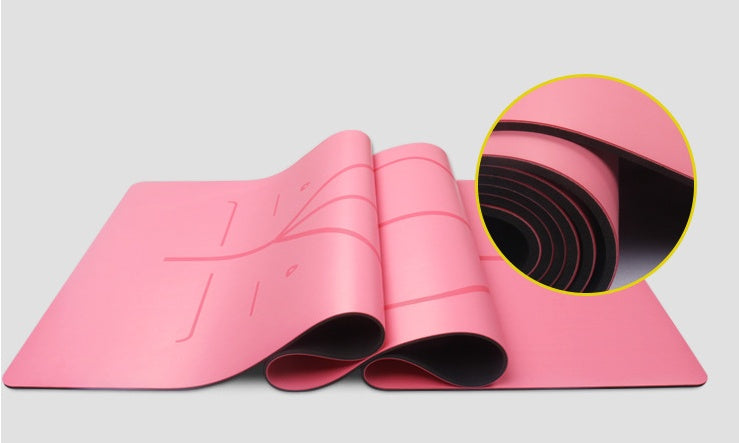 Red natural rubber yoga mats for yoga practice stretching meditation and home fitness workouts
