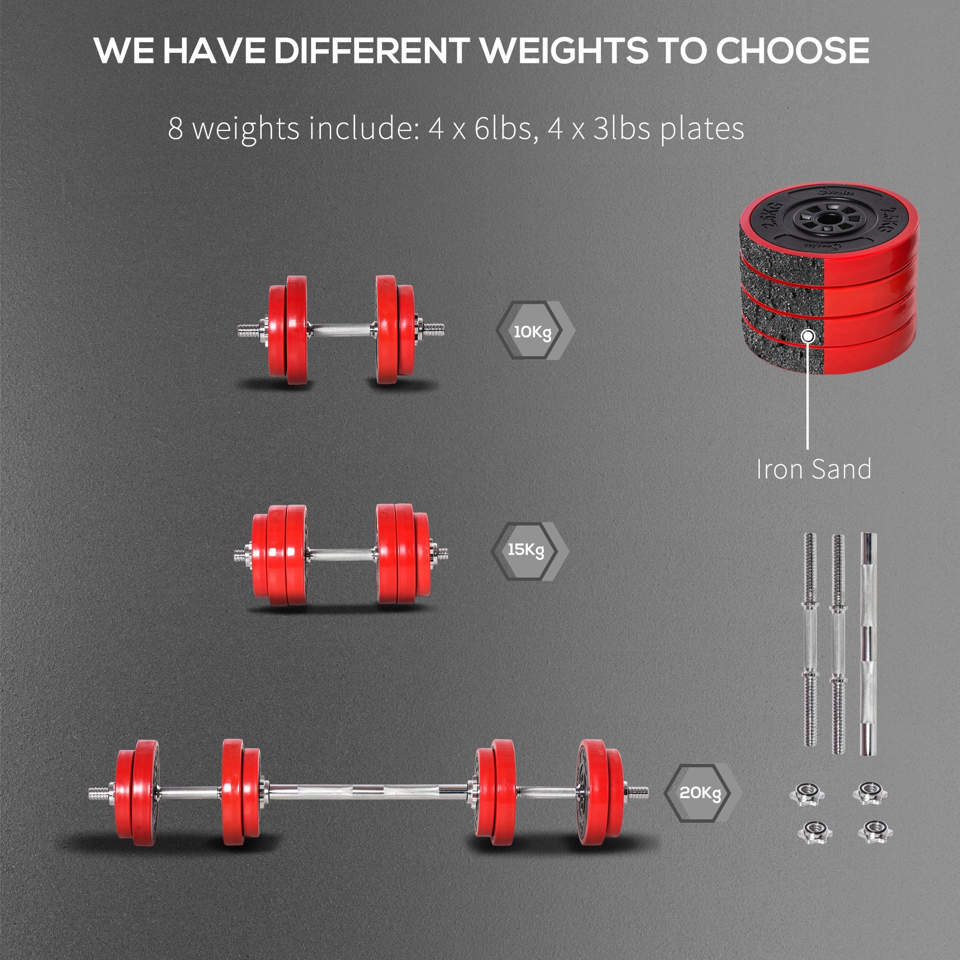 Set adjustable dumbbells for home gym strength training and muscle workouts